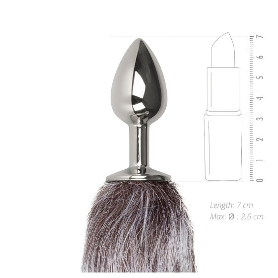 Easytoys Fox NO5 - Silver Metal Anal Plug with Fox Tail