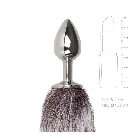 Easytoys Fox NO5 - Silver Anal Plug with Silver Fox Tail