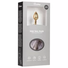   Easytoys Fox NO5 - Metal Anal Plug with Faux Tail (Gold-Silver)