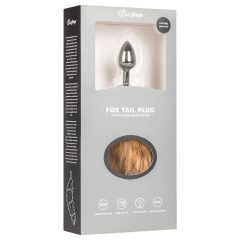 Easytoys Fox NO1 - Silver-Red Metal Anal Plug with Fox Tail