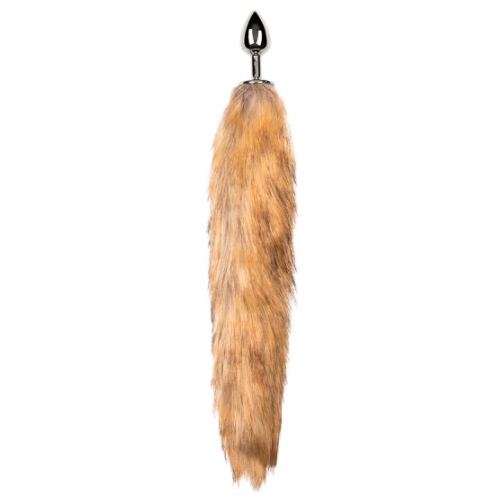 Easytoys Fox NO1 - Silver-Red Metal Anal Plug with Fox Tail