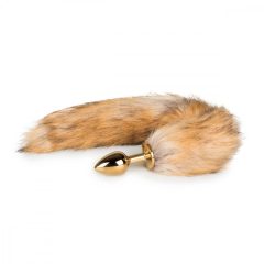 Easytoys Fox NO1 - metal anal dildo with fox tail (gold-red)