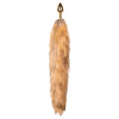   EasyToys Fox Tail No.1 - Metal Anal Plug with Red-Gold Fox Tail