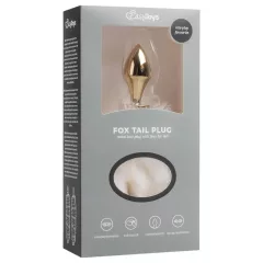   Easytoys Fox NO13 - Metal Anal Plug with Gold & White Fox Tail