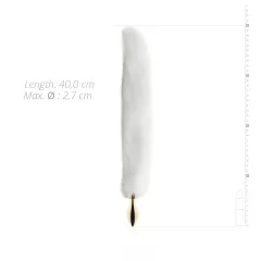  Easytoys Fox NO13 - Metal Anal Plug with Gold & White Fox Tail