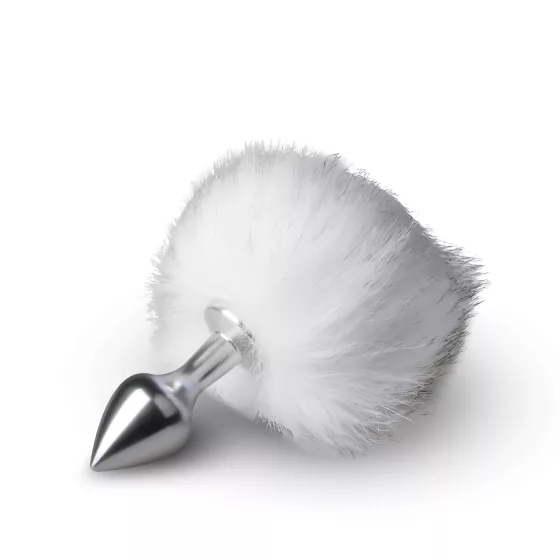 Easytoys Bunny NO1 - Metal Anal Plug with Bunny Tail (Silver-White)