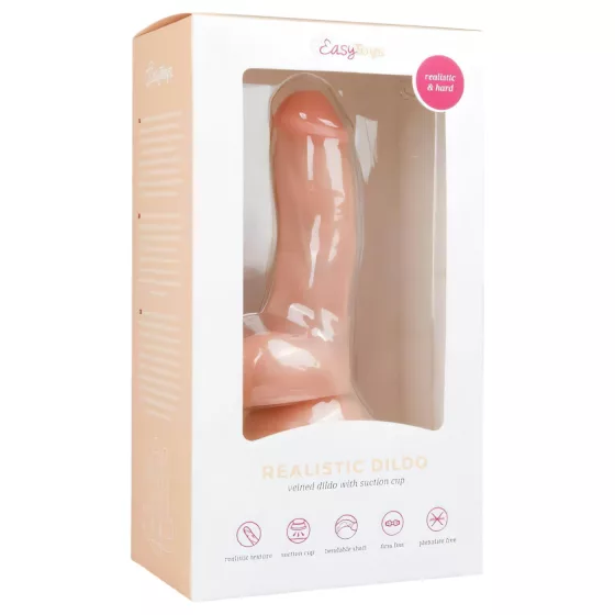 Easytoys - Suction Cup Dildo with Balls (15cm) - Natural