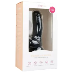 Easytoys - Black Suction Cup Dildo with Balls (15cm)