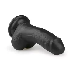 Easytoys - Black Suction Cup Dildo with Balls (15cm)