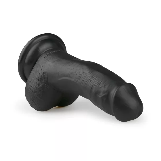 Easytoys - Black Suction Cup Dildo with Balls (15cm)