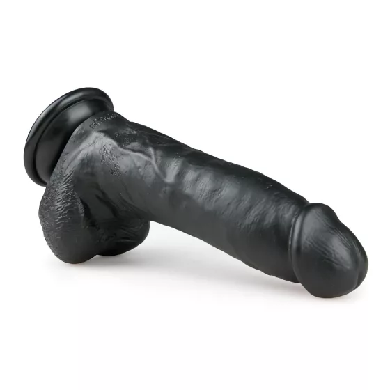 Easytoys - Black Suction Cup Dildo with Balls (20cm)
