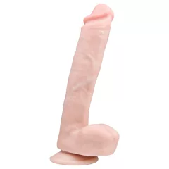   Easytoys - Large Suction Cup Dildo with Balls (26.5cm) - Natural