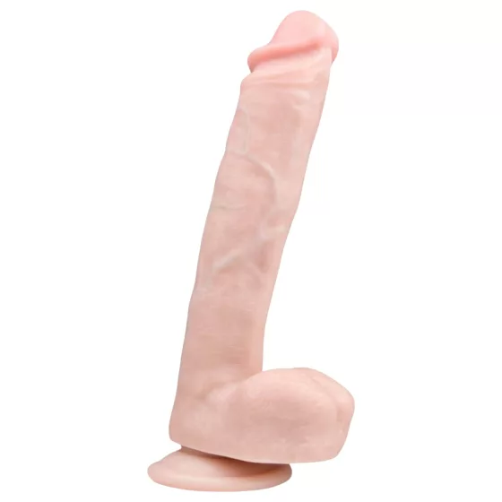 Easytoys - Large Suction Cup Dildo with Balls (26.5cm) - Natural