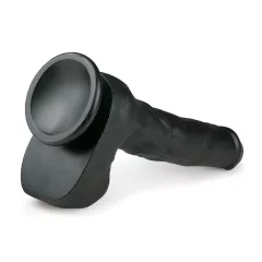   Easytoys - Large Suction Cup Dildo with Balls (11.6 inches) - Black