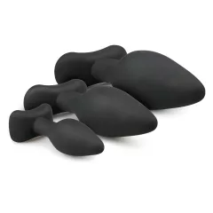 Easytoys Rocket - Black Anal Plug Set (3-piece)