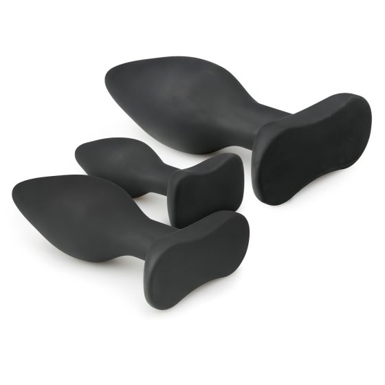 Easytoys Rocket - Black Anal Plug Set (3-piece)