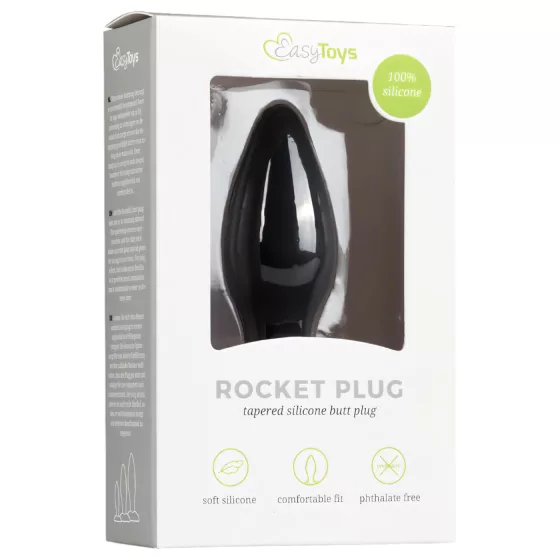 Easytoys - Small Silicone Anal Plug (Black)