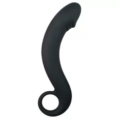 EasyToys Curved Black Silicone Anal Dildo