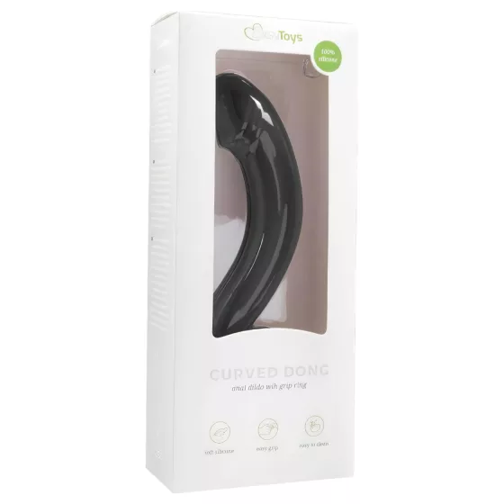 EasyToys Curved Black Silicone Anal Dildo