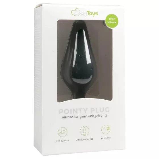 Easytoys Small Pointy Black Anal Plug