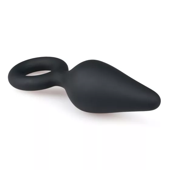 EasyToys Ringed Anal Plug - Medium (Black)