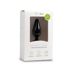   Easytoys Pointy Plug - anal dildo with grip ring - medium (black)