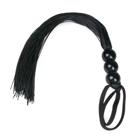 Easytoys Silicone Whip - Black Silicone Flogger