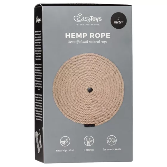 Easytoys Hemp Rope - Natural Bondage Rope (5m)