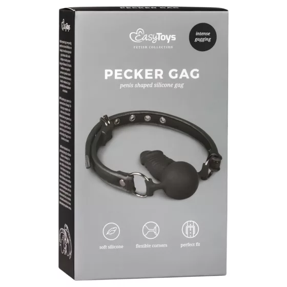 EasyToys - Gag with Internal Dildo (Black)