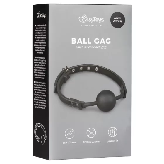 EasyToys - silicone ball gag (black)