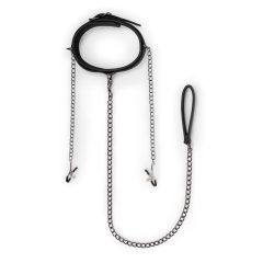 Easytoys - 4-Piece Nipple Clamp, Collar & Leash Set
