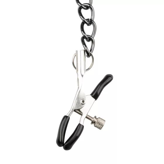 Easytoys - 4-Piece Nipple Clamp, Collar & Leash Set