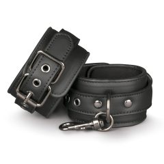 Easytoys - Black Faux Leather Handcuffs