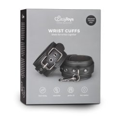 Easytoys - Black Faux Leather Handcuffs