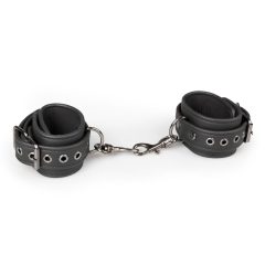 Easytoys - Black Faux Leather Handcuffs