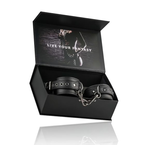 Easytoys - Black Faux Leather Handcuffs
