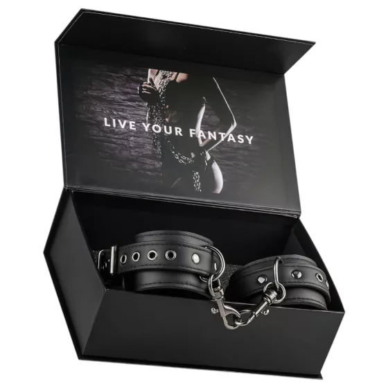 Easytoys - Black Faux Leather Handcuffs
