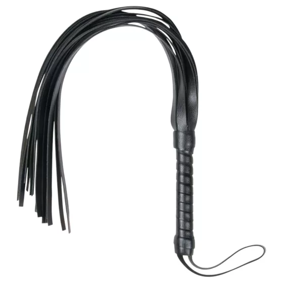 Easytoys Flogger - Soft Faux Leather Whip (Black)