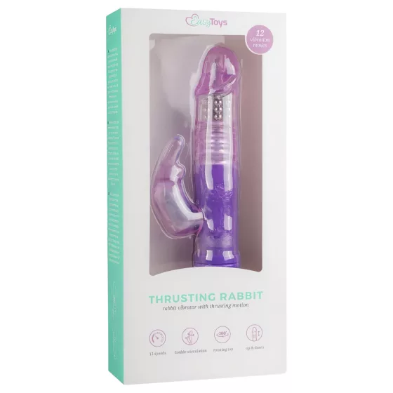 Easytoys Bunny - Thrusting & Rotating Vibrator (Purple)