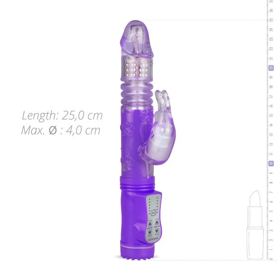 Easytoys Bunny - Thrusting & Rotating Vibrator (Purple)
