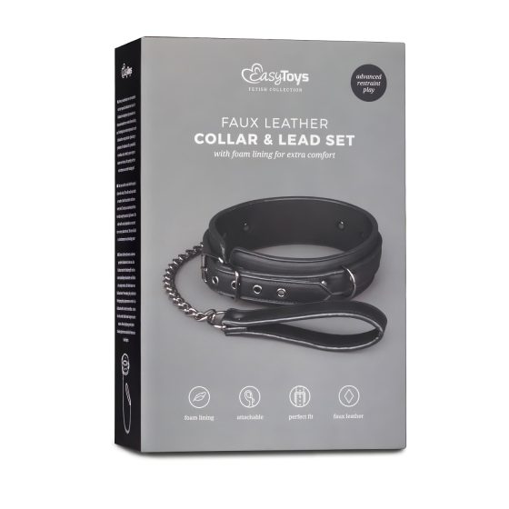Easytoys - Fetish Collar and Leash Set (Black)