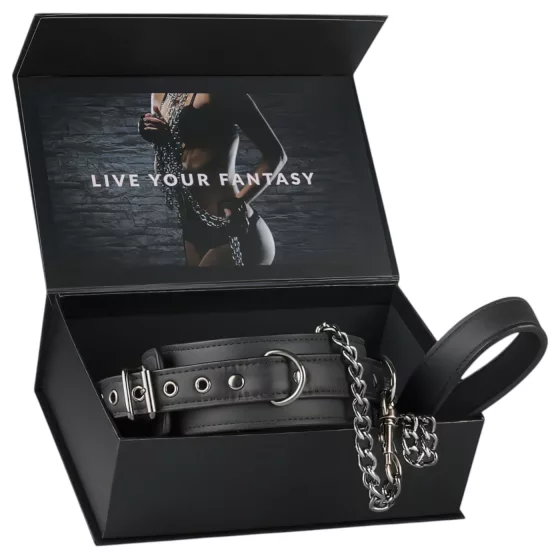 Easytoys - Fetish Collar and Leash Set (Black)