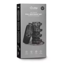 Easytoys - Black Collar, Wrist & Ankle Restraint Set