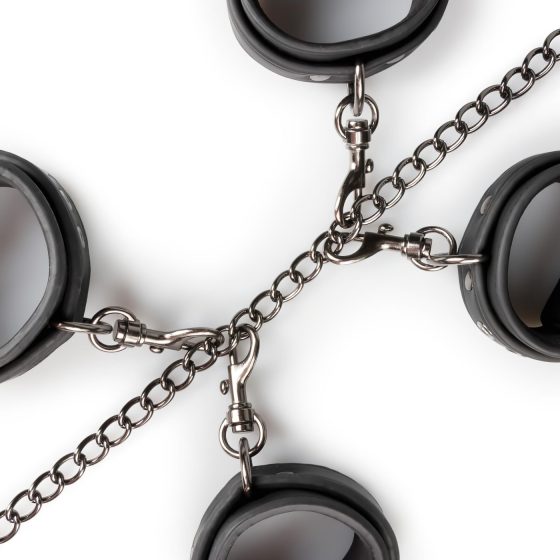 Easytoys - Black Collar, Wrist & Ankle Restraint Set