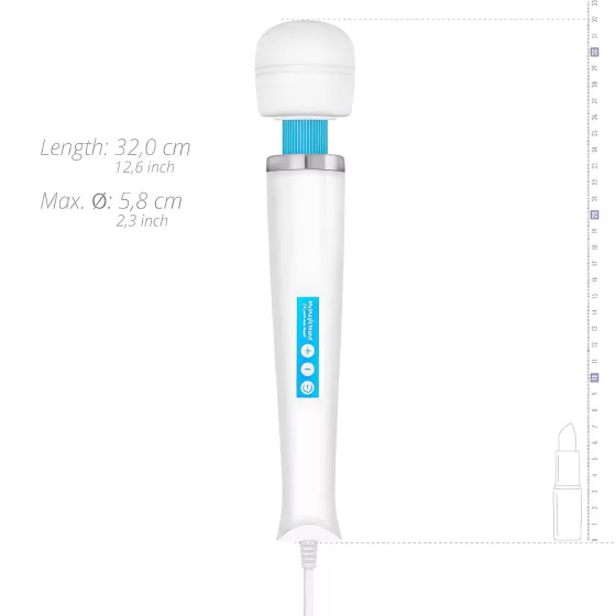 MyMagicWand - Strong Massager Vibrator (White-Blue) 