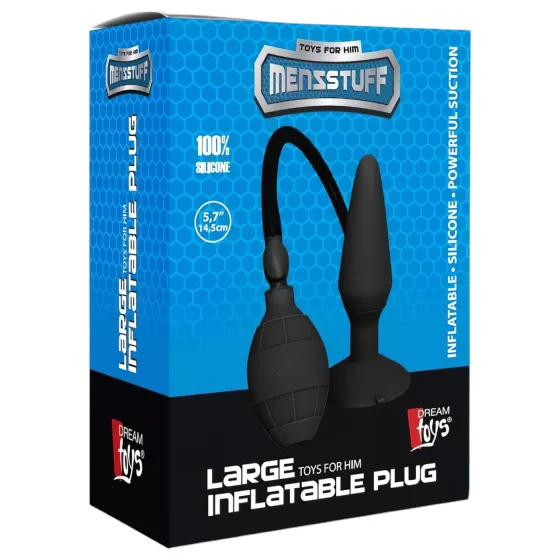 MenzStuff L - Inflatable Anal Plug - Black (Large)