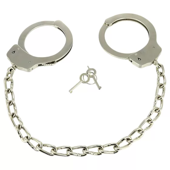 Rimba - Long Chain Steel Ankle Cuffs (Silver) - Set of 2