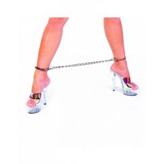 Rimba - long chain steel ankle cuffs (silver) - 1 pair