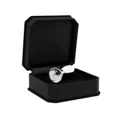 Rimba XS - Transparent Gem Metal Anal Plug (Silver)