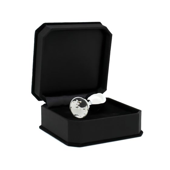 Rimba XS - Transparent Gem Metal Anal Plug (Silver)